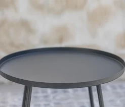 Dehner Gartentische Metall|Beistelltische - Beistelltisch Ibiza, ca. Ø45/H45 cm Anthrazit