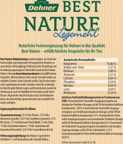 Dehner Best Nature Bauernhof Zubehör|Hühnerfutter - Hühnerfutterergänzung Bio Legemehl