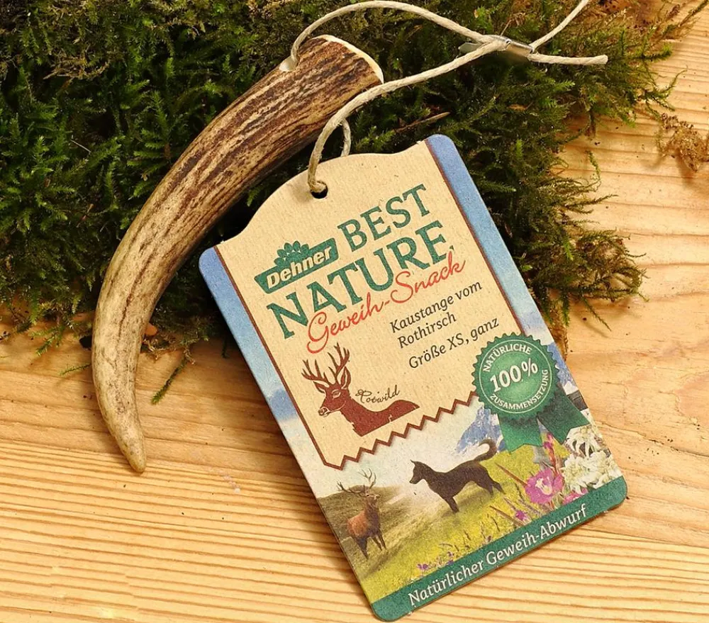 Dehner Best Nature Hundeleckerlies > Hundesnack Kaustange vom Rothirsch, ganz