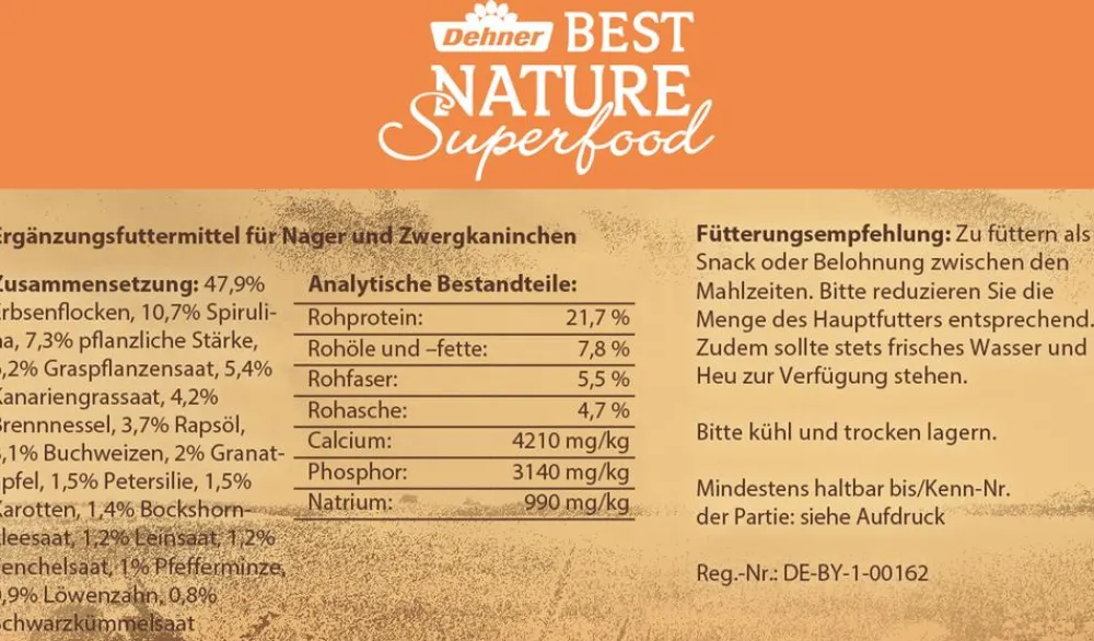 Dehner Best Nature Nagersnacks - Nagersnack-Würfel Superfood Granatapfel