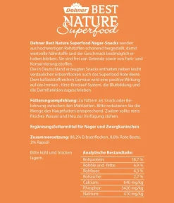 Dehner Best Nature Nagersnack Superfood Bärchen Rote Beete, 100 g Outlet