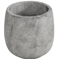 Dehner Blumentöpfe & Übertöpfe - Beton-Übertopf Amber, bauchig Grau