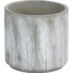 Dehner Blumentöpfe & Übertöpfe > Beton-Übertopf Leaf, rund