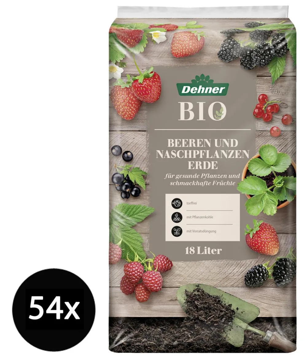 Dehner Bio Beeren und Naschpflanzenerde, 54 x 18 Liter Outlet
