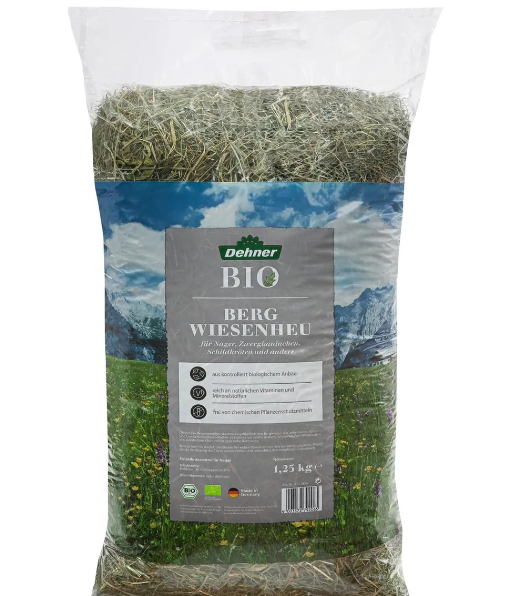 Dehner Bio Stroh & Streu|Heu - Bergwiesenheu, 1,25 kg