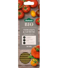 Dehner Bio Obst- & Gemüsedünger|Spezialdünger - Düngestäbchen Tomaten & Gemüse, 30 Stück