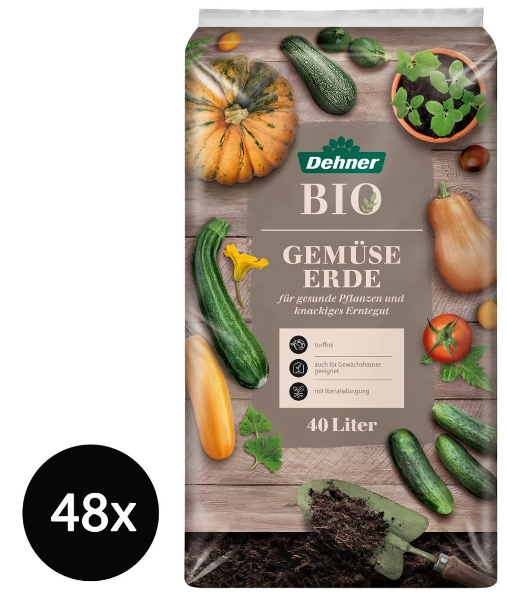 Dehner Bio Spezialerde > Gemüseerde, 48 x 40 Liter