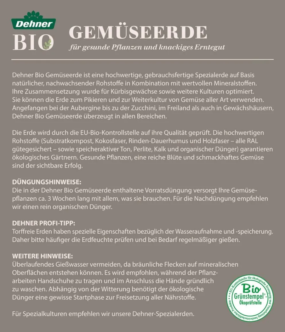 Dehner Bio Spezialerde > Gemüseerde, 48 x 40 Liter
