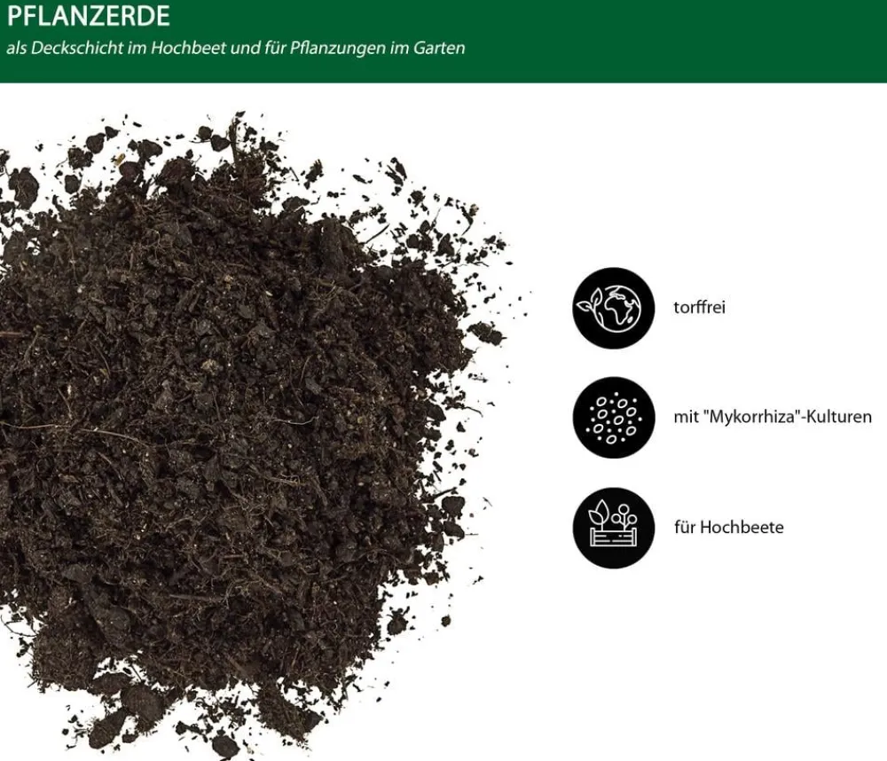 Dehner Bio Blumenerde|Spezialerde - Hochbeet-Erde, 40 l