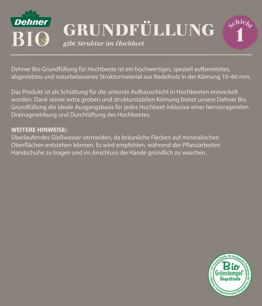 Dehner Bio Blumenerde|Spezialerde > Hochbeet-Grundfüllung, 50 l
