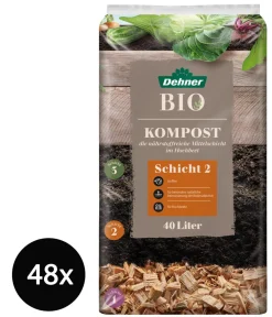 Dehner Bio Spezialerde - Hochbeet-Kompost, 48 x 40 Liter