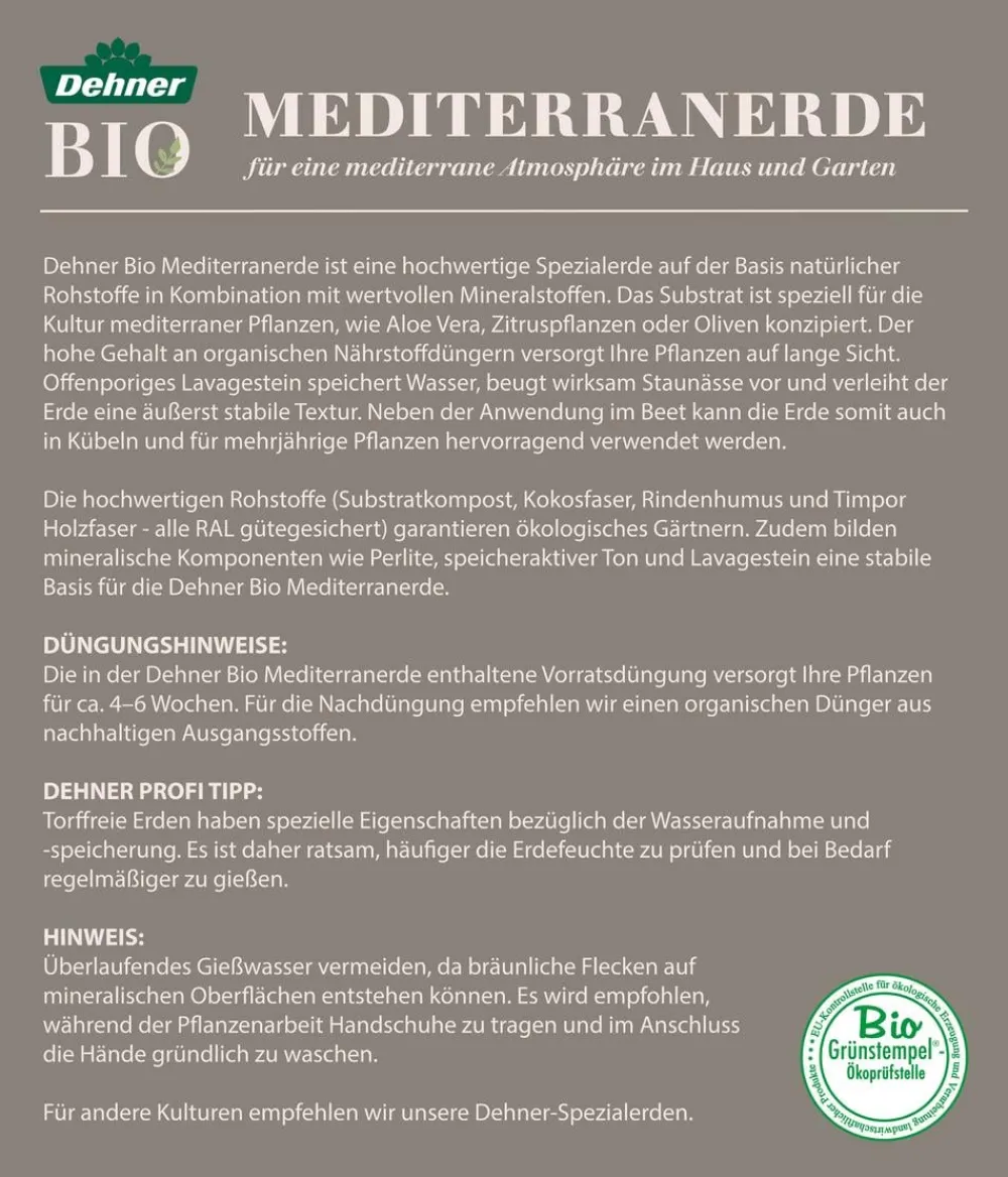 Dehner Bio Spezialerde - Mediterranerde, 40 l