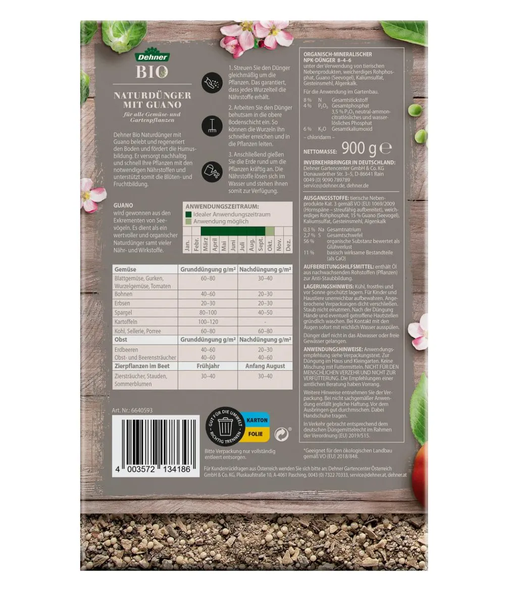 Dehner Bio Universaldünger|Bio-Dünger > Naturdünger mit Guano
