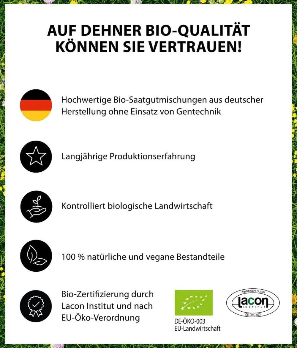 Dehner Bio Rasensamen > Nützlingswiese, 250 g