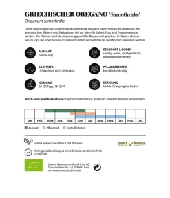 Dehner Bio Saatgut Griechischer Oregano 'Samothrake' Sale