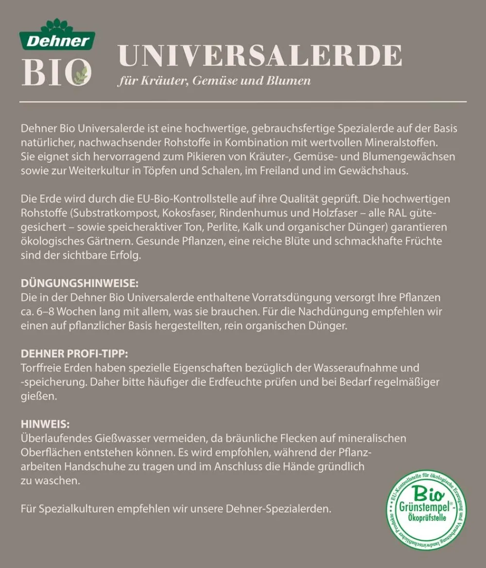 Dehner Bio Blumenerde - Universal-Erde, 48 x 40 Liter
