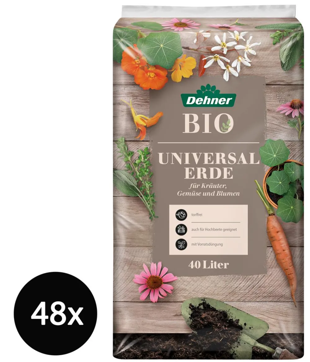 Dehner Bio Blumenerde - Universal-Erde, 48 x 40 Liter