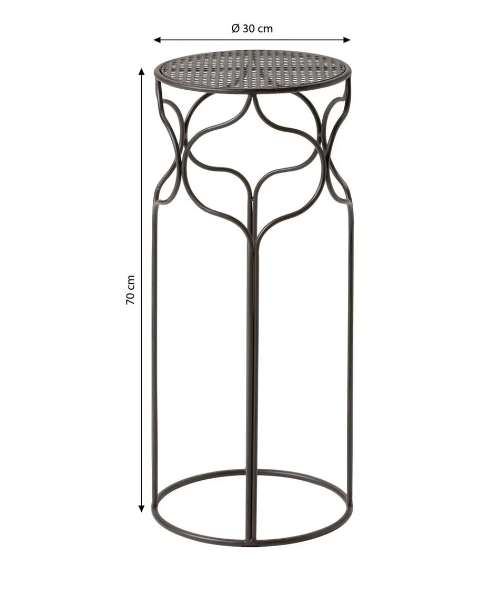 Dehner Blumenhocker - Blumenhocker Giulia, schmal Dunkelbraun