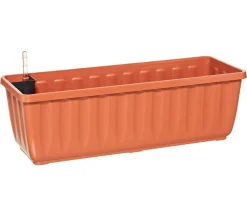 Dehner Pflanzkübel & Blumenkästen - Blumenkasten Aqua-Flor Plus mit Bewässerungssystem, eckig Orange