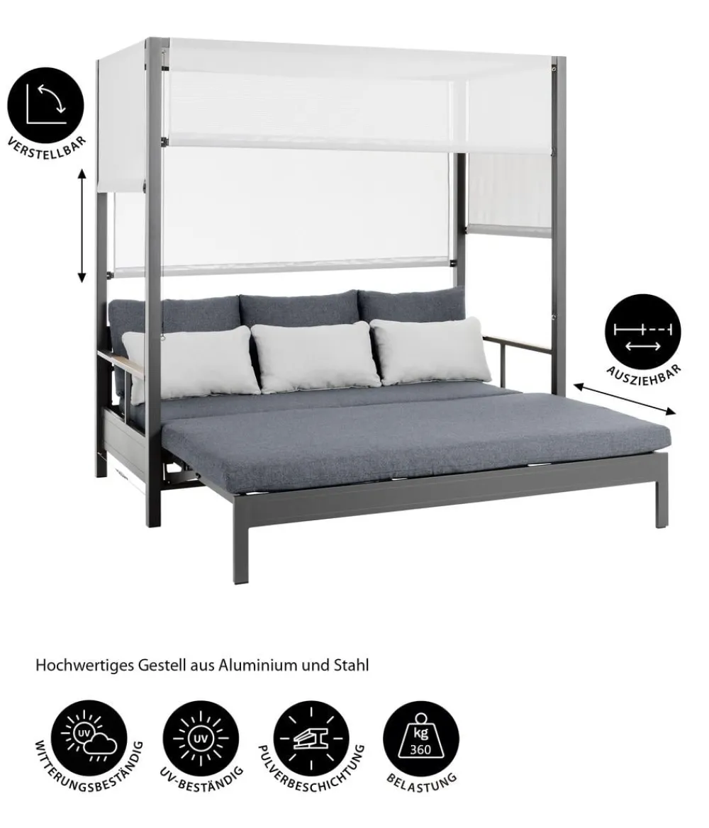Dehner Loungemöbel|Sonneninseln - Daybed Hollywood, ca. B195/H195/T183 cm