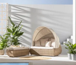 Dehner Loungemöbel|Sonneninseln > Daybed Tulum, ca. B179/H163/T220 cm