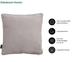 Dehner Dekokissen Veneto, ca. B40/H10/T40 cm Taupe Best