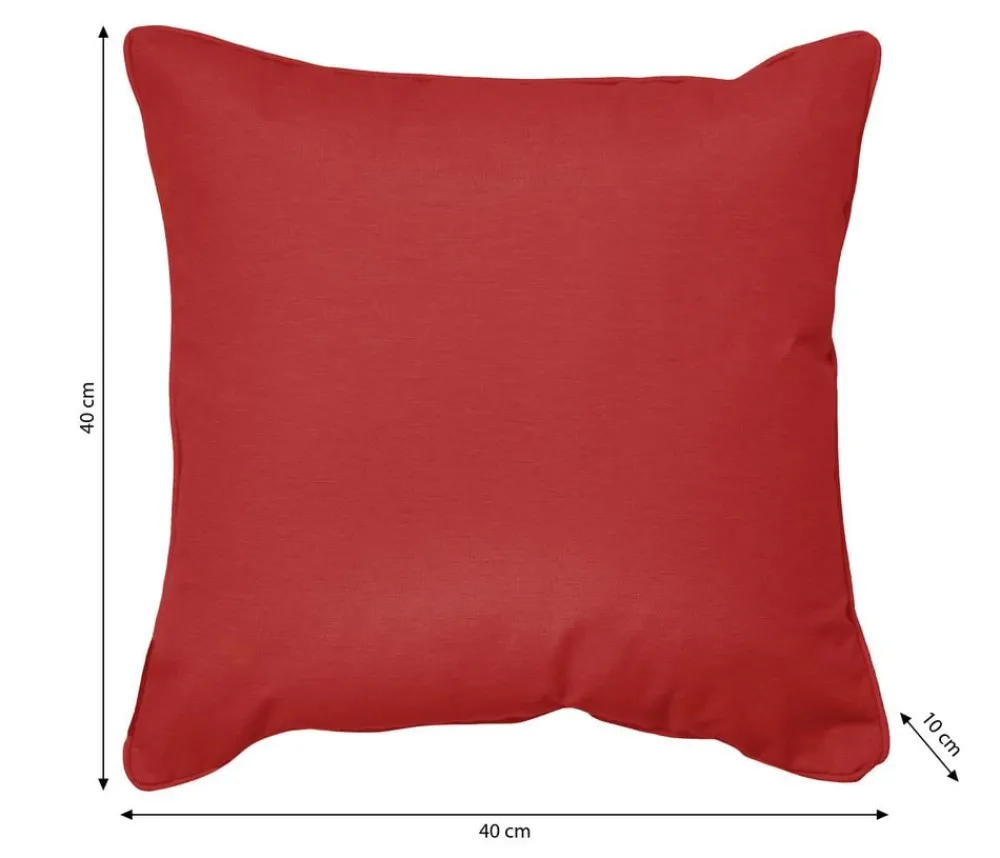 Dehner Dekokissen Veneto, ca. B40/H10/T40 cm Rot Discount