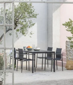 Dehner Diningtisch Lille, ca. B180/H75/T90 cm Anthrazit Discount