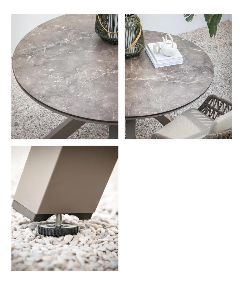 Dehner Garten-Esstische|Gartentische Aluminium > Diningtisch Marseille, ca. Ø120/H75 cm