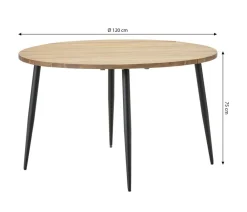 Dehner Garten-Esstische - Dining-Tisch Venezia, Ø120/H75 cm Braun