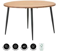 Dehner Garten-Esstische - Dining-Tisch Venezia, Ø120/H75 cm Braun