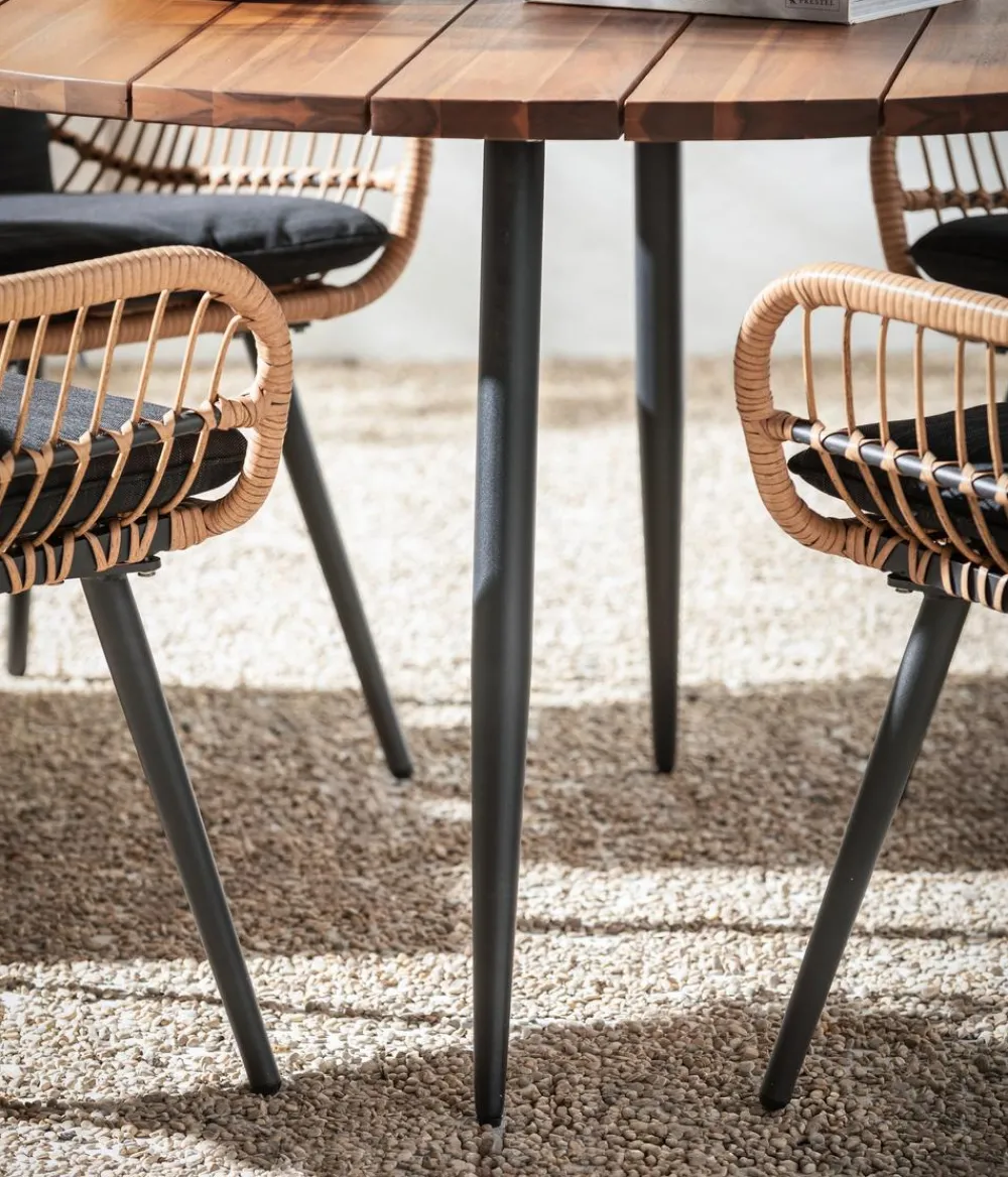 Dehner Garten-Esstische - Dining-Tisch Venezia, Ø120/H75 cm Braun