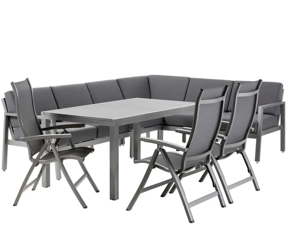 Dehner Ecklounge Chicago, variabel Grau Outlet