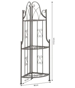 Dehner Gartenschränke & -Regale > Eckregal Antik, ca. B46/H117,5/T32 cm