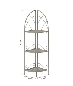 Dehner Eckregal Luca, ca. B31/H111/T31 cm Taupe Discount