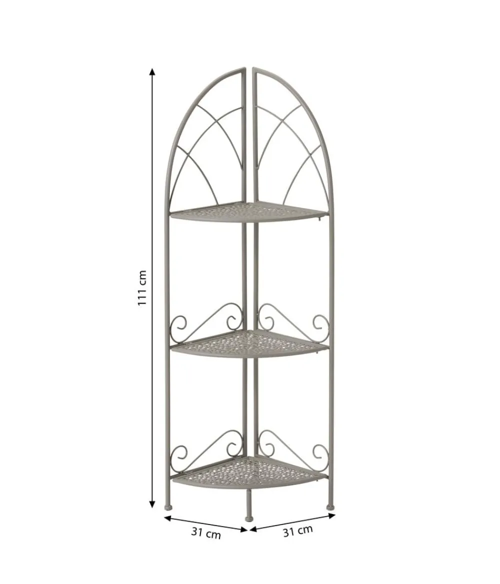 Dehner Eckregal Luca, ca. B31/H111/T31 cm Taupe Discount