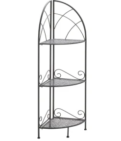 Dehner Gartenschränke & -Regale - Eckregal Luca, ca. B31/H111/T31 cm Dunkelgrau