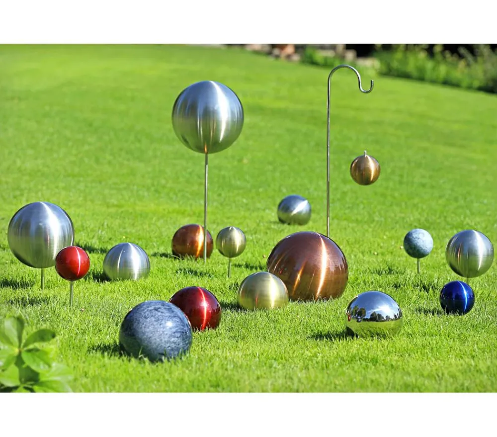 Dehner Gartenkugeln & Glas Deko|Gartenzwerge & Gartenfiguren > Edelstahlkugel, gebürstet