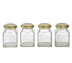 Dehner Einkochautomaten & Zubehör > Einkochglas mit Schraubdeckel, 200 ml, 4er-Set