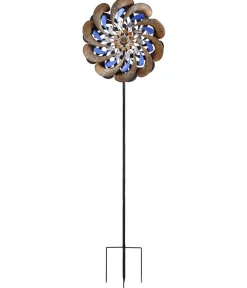 Dehner Windspiele & Gartenstecker > Eisen-Riesenwindrad Modern, ca. H210 cm