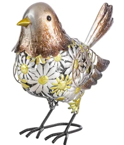 Dehner Gartenzwerge & Gartenfiguren - Eisen-Vogel, ca. B31/H26/T14 cm Gelb