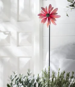 Dehner Eisen-Windrad Blume, ca. H115 cm Pink Best