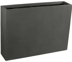 Dehner Pflanzkübel & Blumenkästen - Fiberglas-Kasten, rechteckig, , ca. B118/H85/T26 cm Grau
