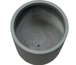 Dehner Fiberglas-Topf Curved, rund, Anthrazit Clearance