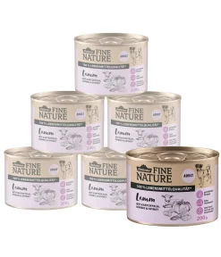 Dehner Fine Nature Nassfutter Hund - Nassfutter für Hunde Adult, Lamm mit Kartoffeln, Kürbis & Spinat