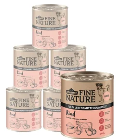 Dehner Fine Nature Nassfutter für Hunde Adult, Rind mit Reis, Zucchini & Tomate New