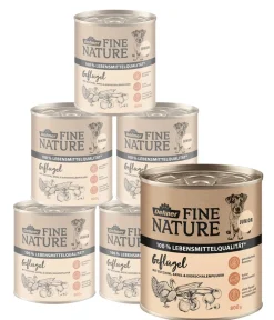 Dehner Fine Nature Nassfutter für Hunde Junior, Geflügel mit Zucchini, Apfel & Eierschalenpulver Sale