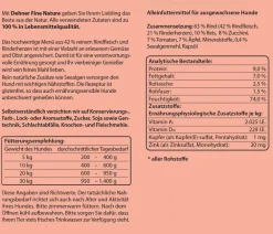 Dehner Fine Nature Nassfutter Hund - Nassfutter für Hunde Adult, Rind mit Reis, Zucchini & Tomate