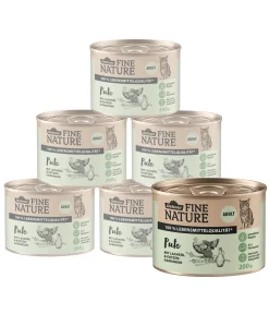 Dehner Fine Nature Nassfutter Katze > Nassfutter für Katzen Adult, Pute mit Lachsöl & Katzengamander