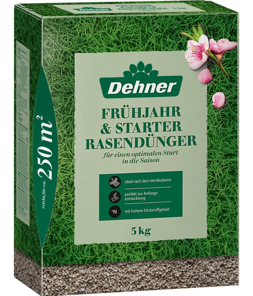Dehner Rasendünger - Frühjahr- und Starter-Rasendünger, 5 kg